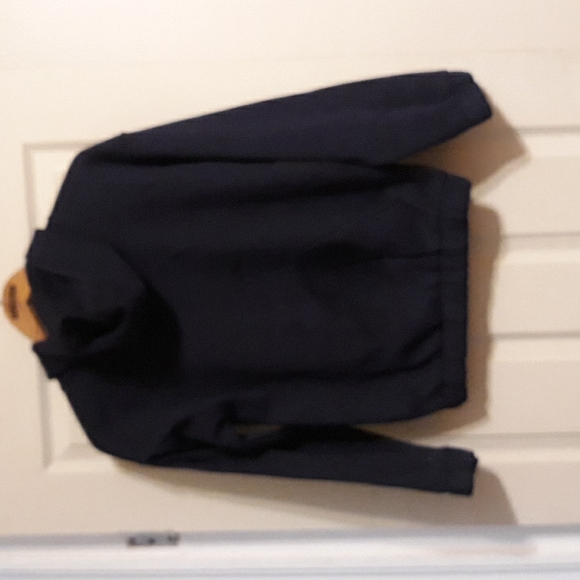 NWT Nautica Girl's fleece pullover hoodie- Navy (Peacoat) - Picture 3 of 6